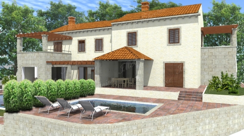 Two semi detached villas with pools in greenery surrounded by the beauties of Dubrovnik region